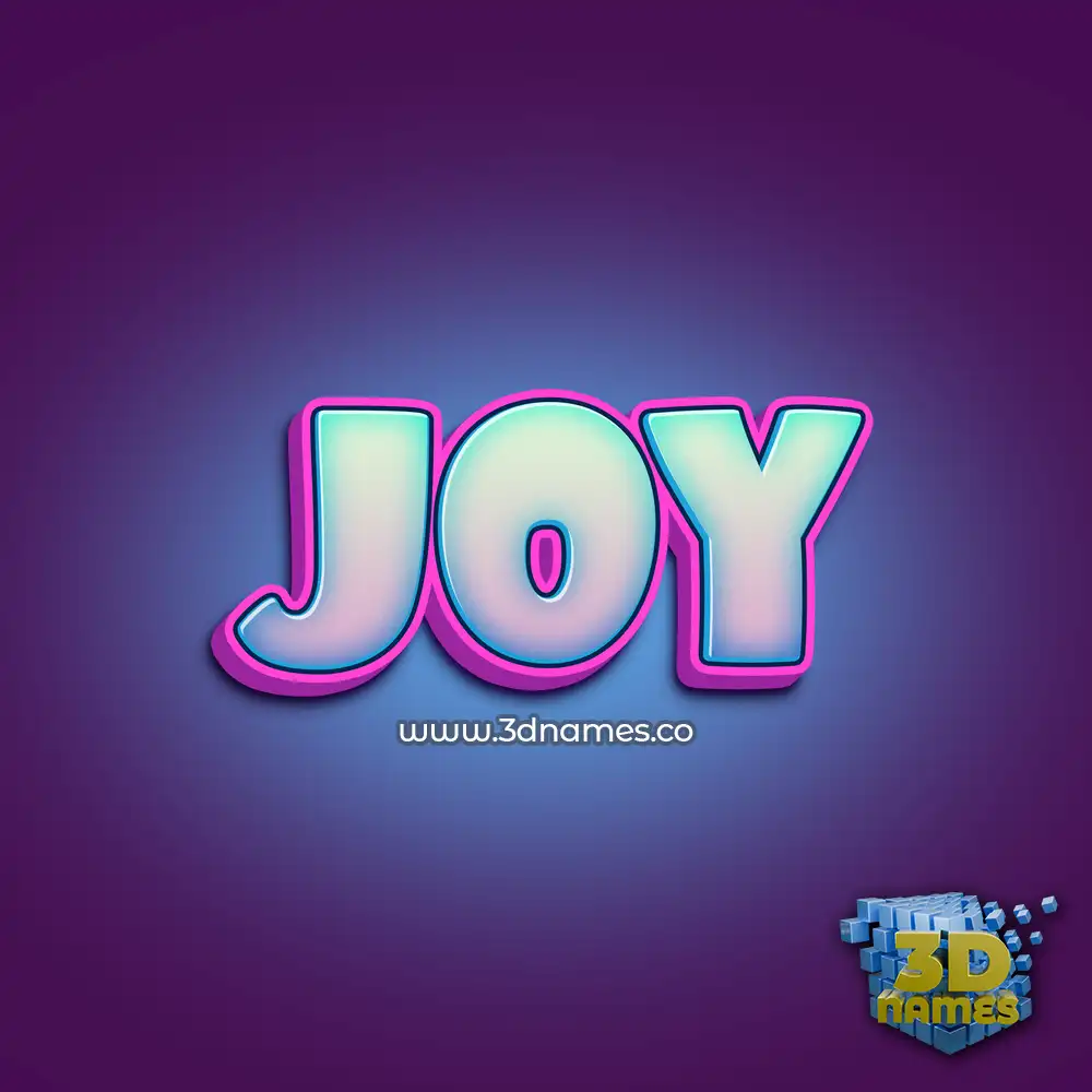 joy in Phat Purple style - 3D name wallpaper