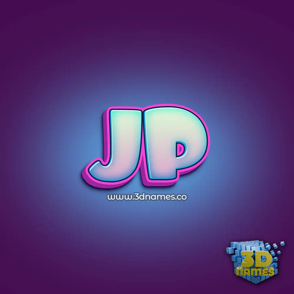 jp in Phat Purple style - 3D name wallpaper