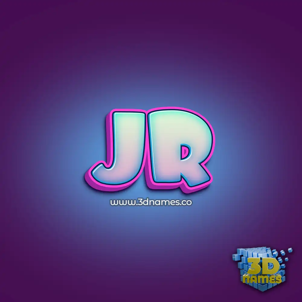 jr in Phat Purple style - 3D name wallpaper