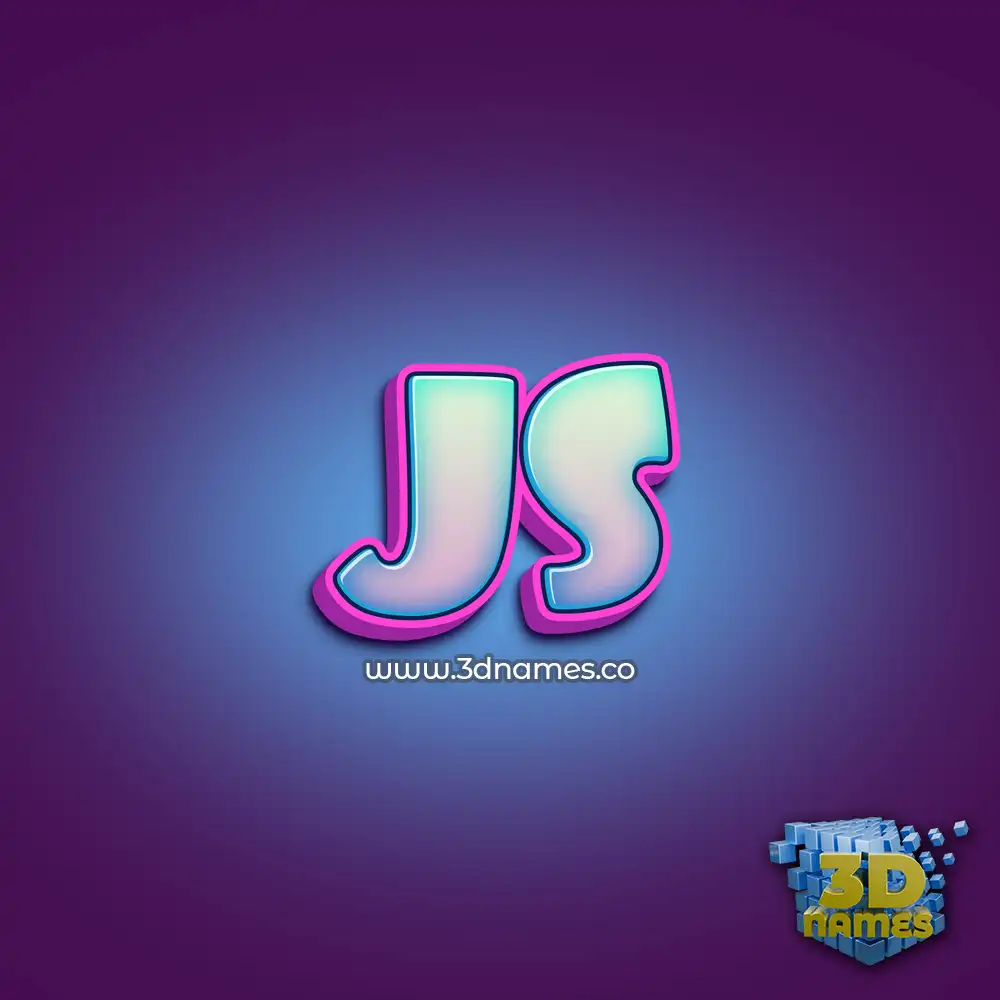 js in Phat Purple style - 3D name wallpaper