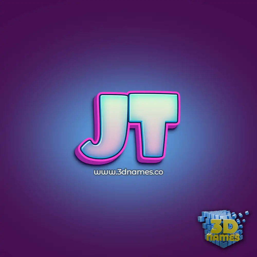 jt in Phat Purple style - 3D name wallpaper