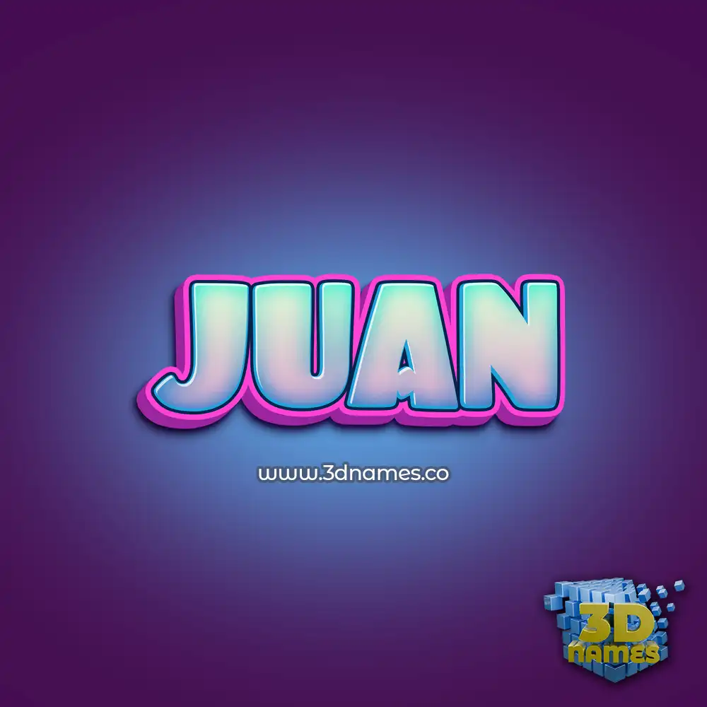 juan in Phat Purple style - 3D name wallpaper