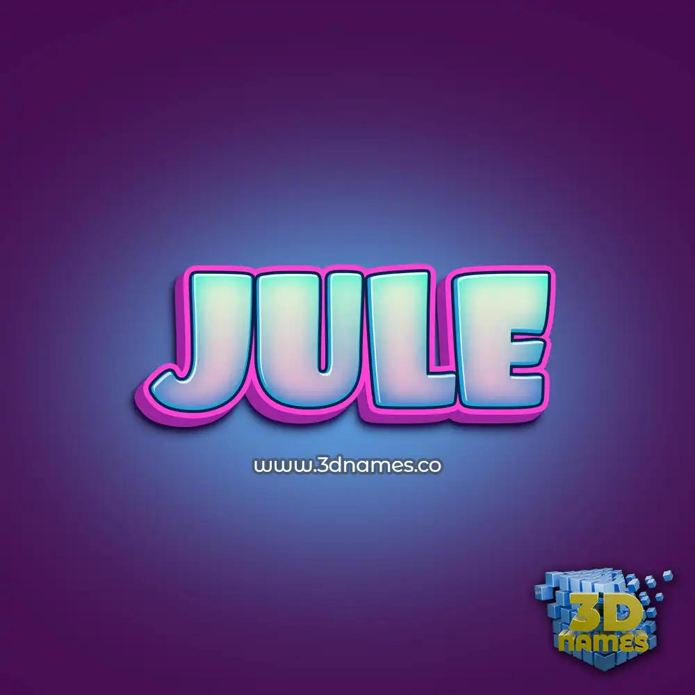 jule in Phat Purple style - 3D name wallpaper