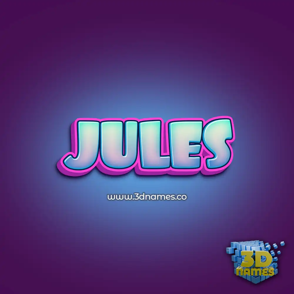 jules in Phat Purple style - 3D name wallpaper