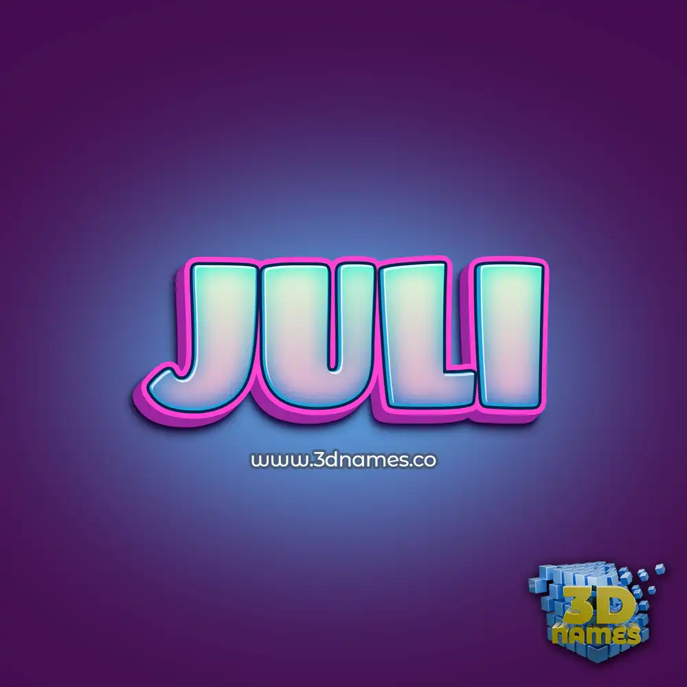 juli in Phat Purple style - 3D name wallpaper