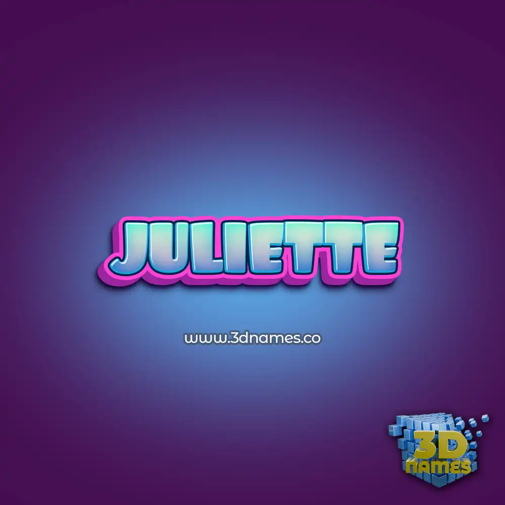 juliette in Phat Purple style - 3D name wallpaper