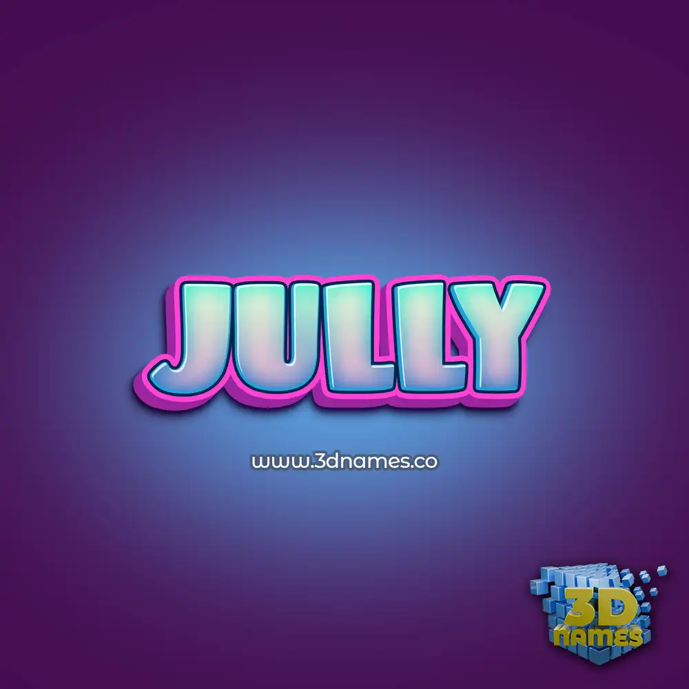 jully in Phat Purple style - 3D name wallpaper