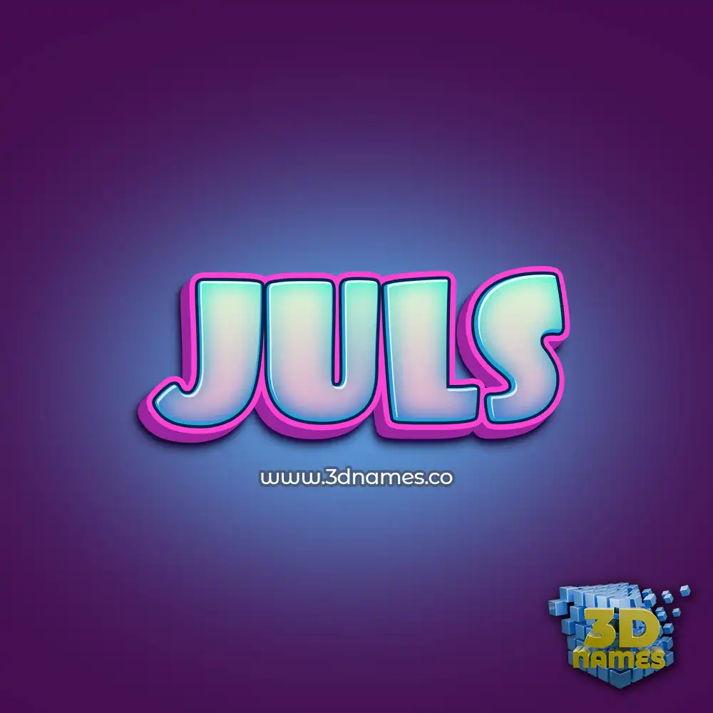 juls in Phat Purple style - 3D name wallpaper