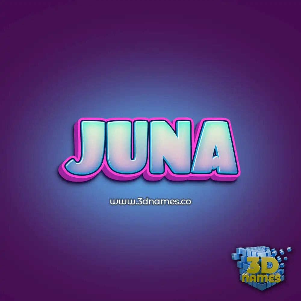 juna in Phat Purple style - 3D name wallpaper