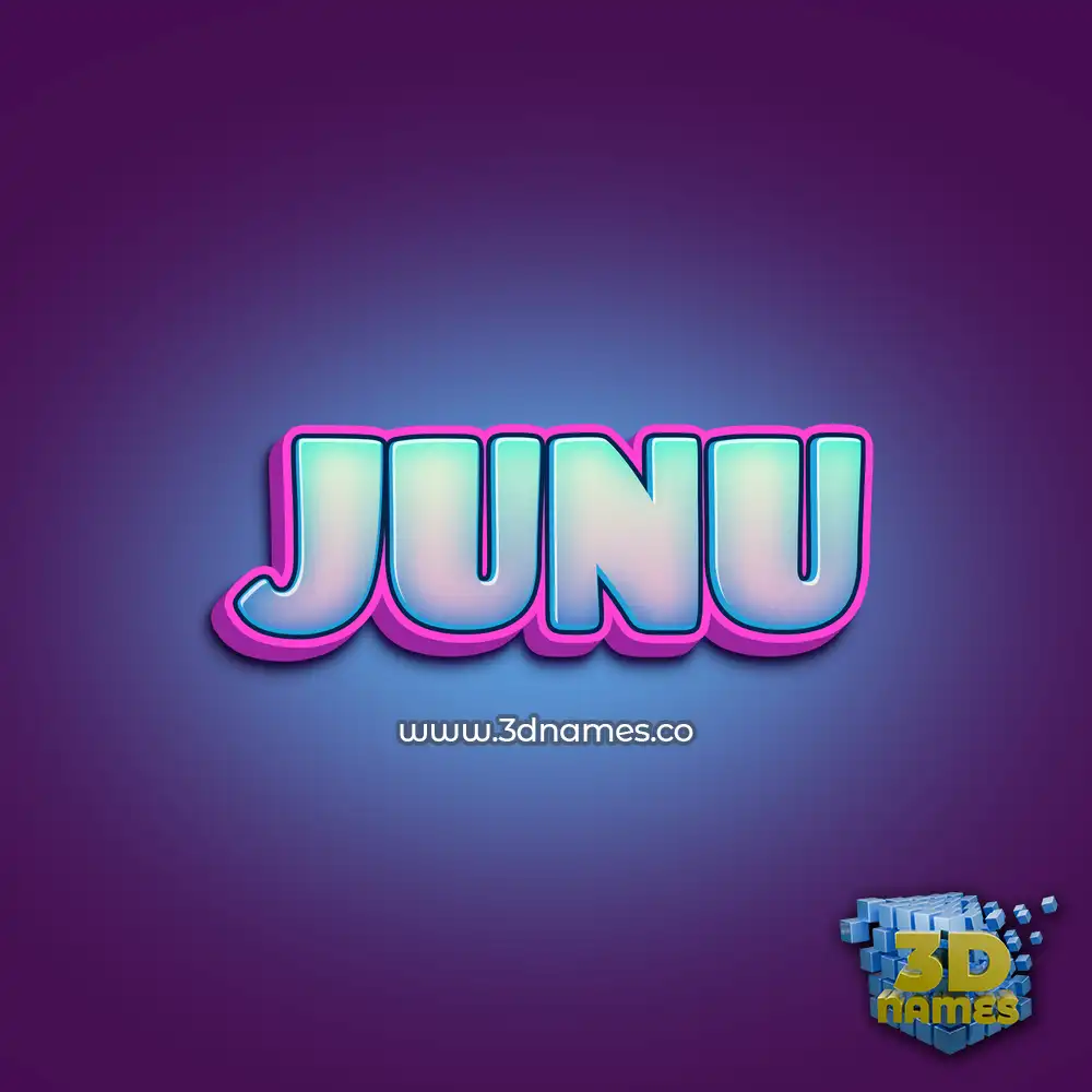 junu in Phat Purple style - 3D name wallpaper