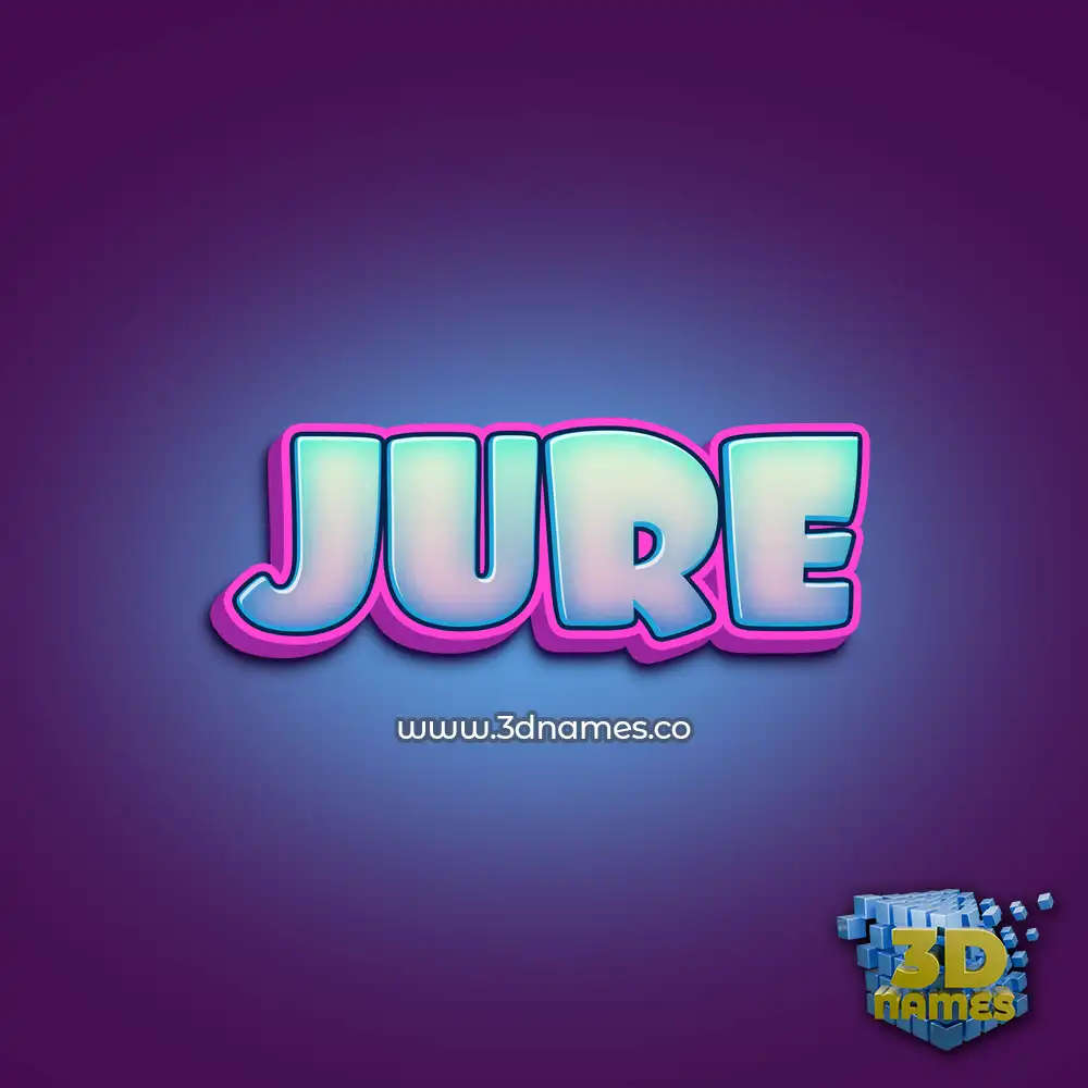 jure in Phat Purple style - 3D name wallpaper