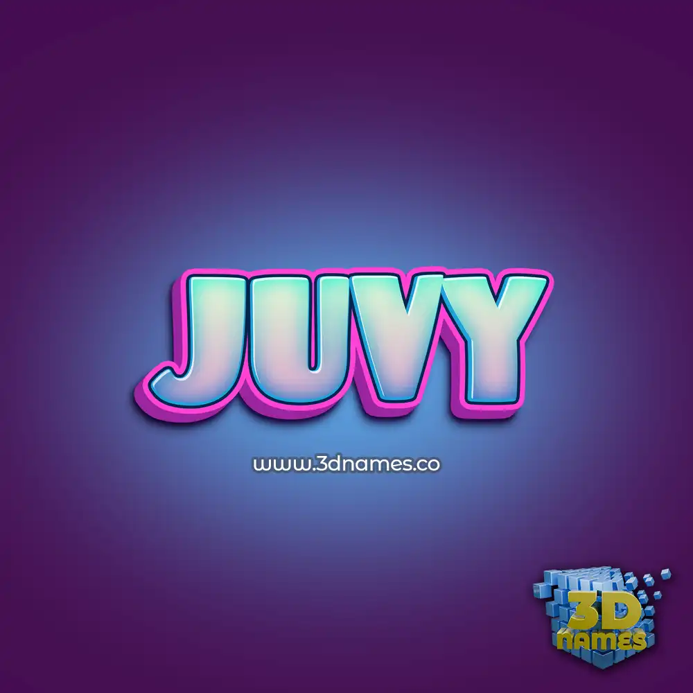 juvy in Phat Purple style - 3D name wallpaper