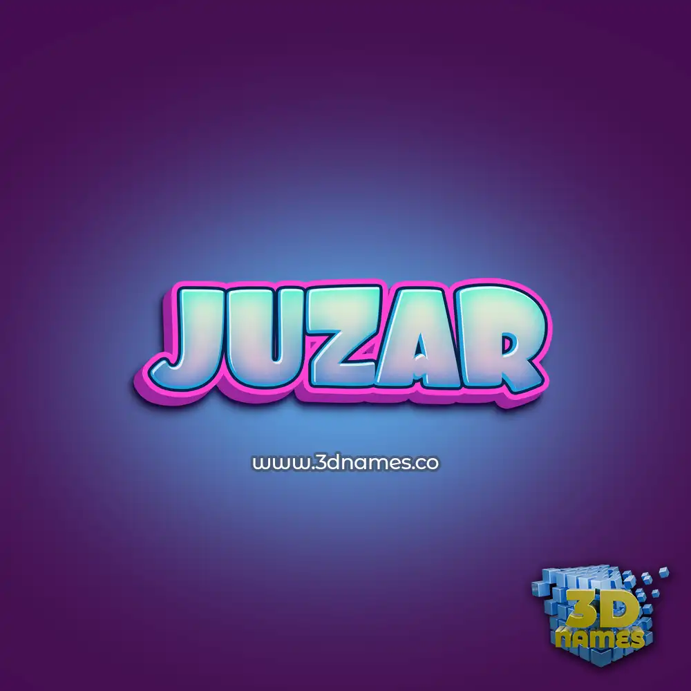 juzar in Phat Purple style - 3D name wallpaper