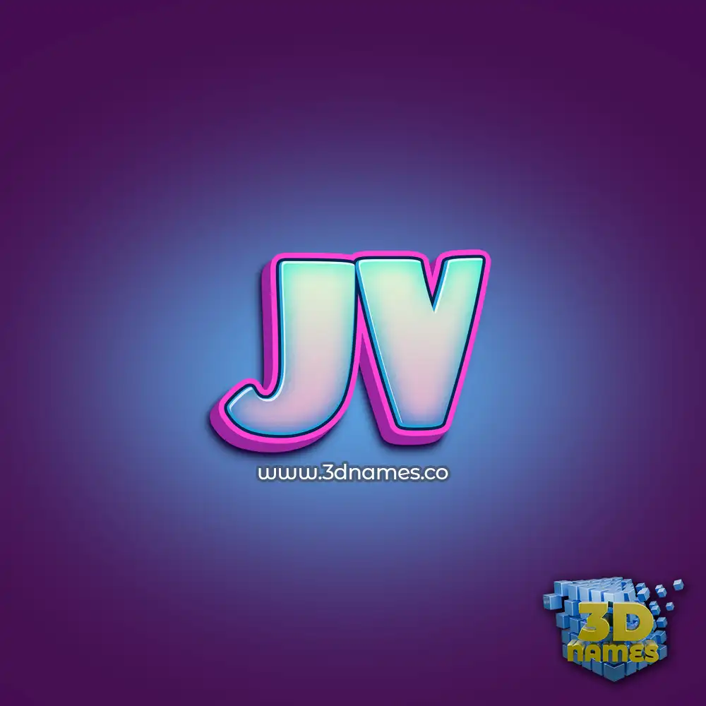 jv in Phat Purple style - 3D name wallpaper