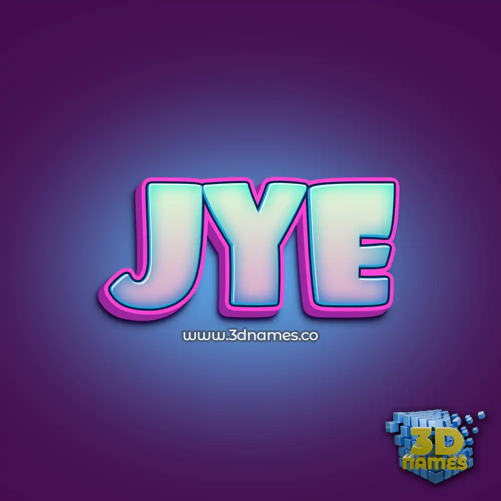 jye in Phat Purple style - 3D name wallpaper