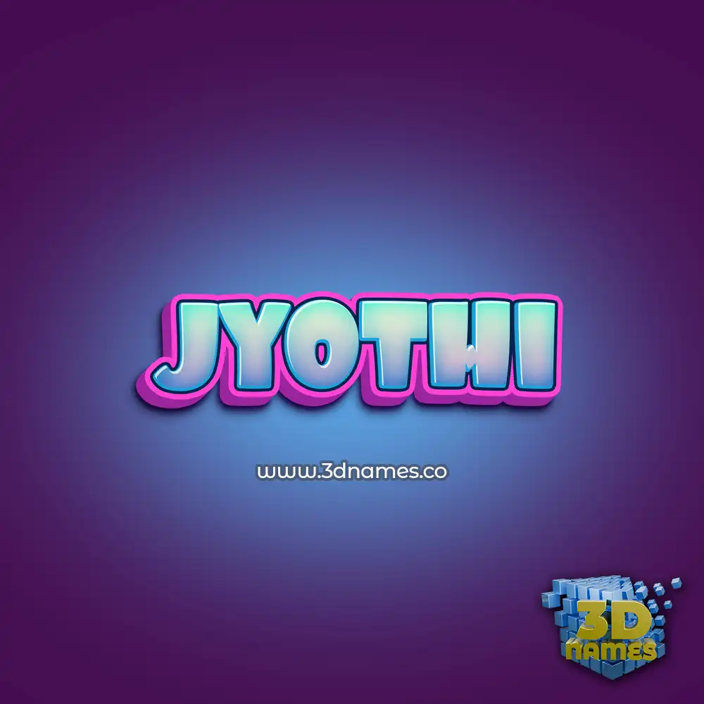 jyothi in Phat Purple style - 3D name wallpaper