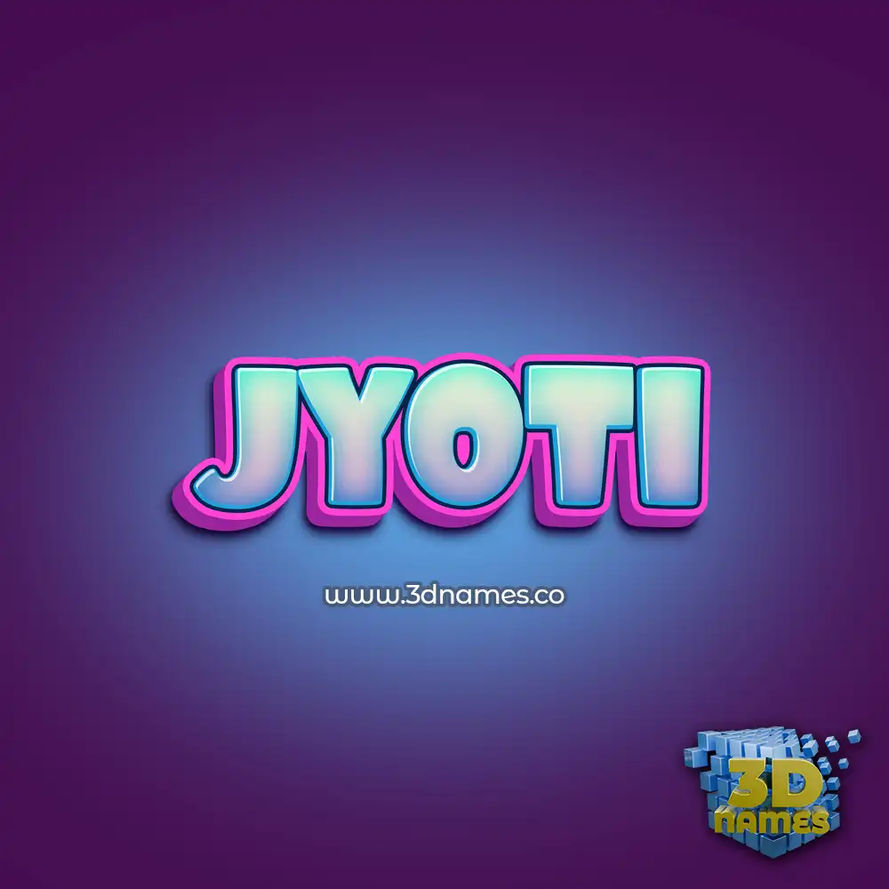 jyoti in Phat Purple style - 3D name wallpaper