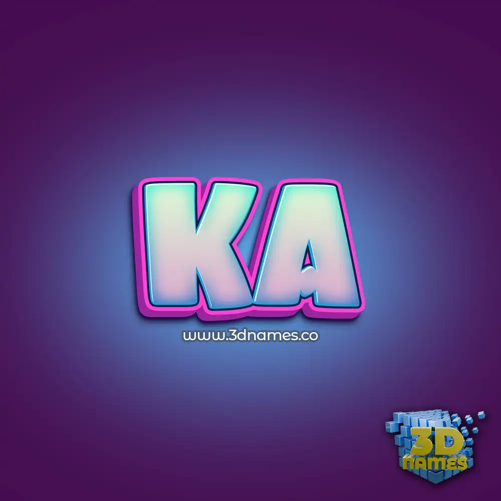 ka in Phat Purple style - 3D name wallpaper