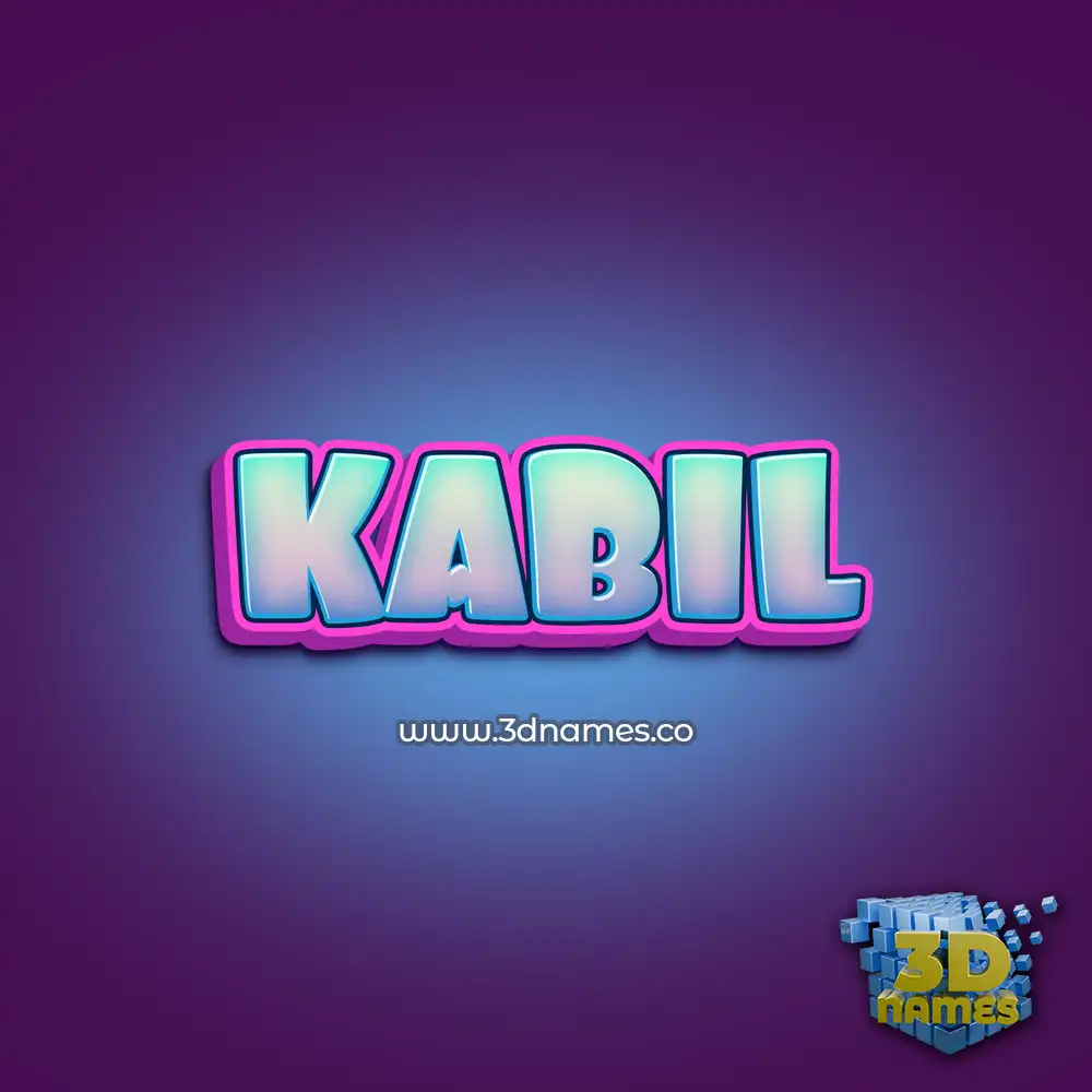 kabil in Phat Purple style - 3D name wallpaper
