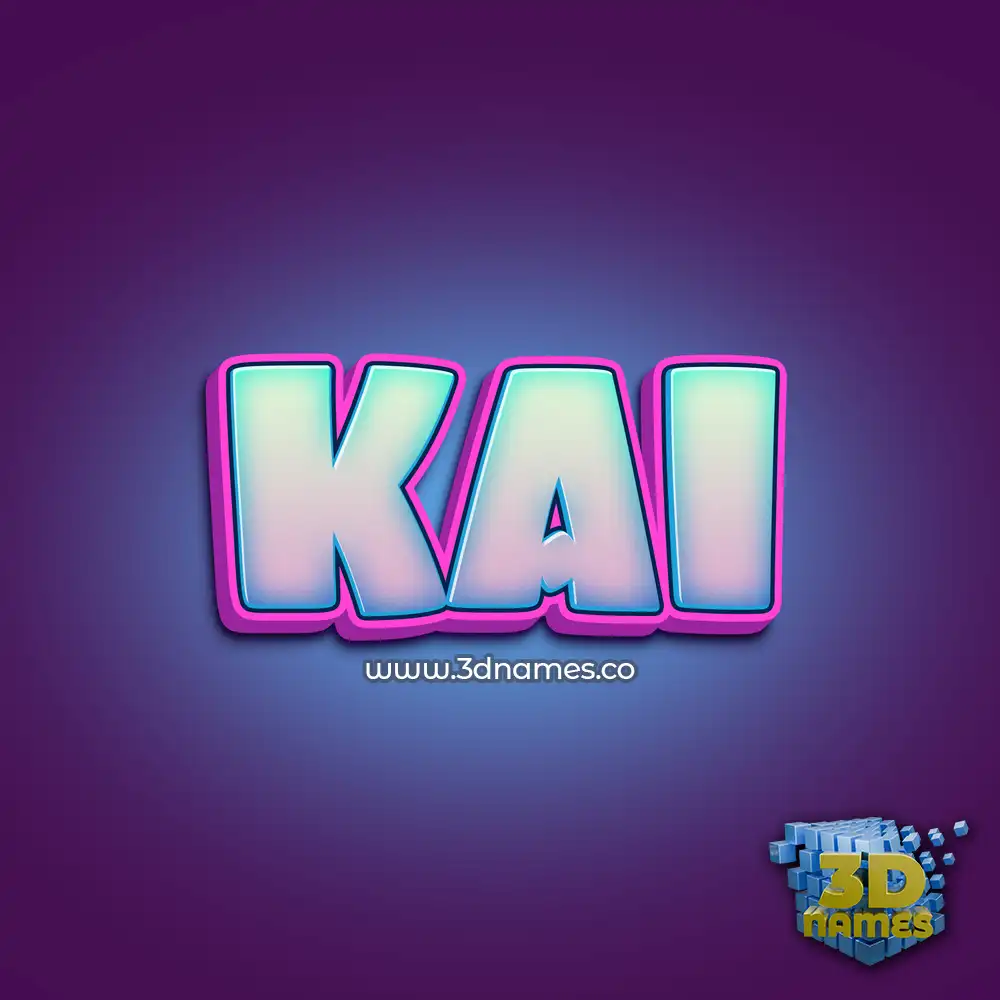 kai in Phat Purple style - 3D name wallpaper