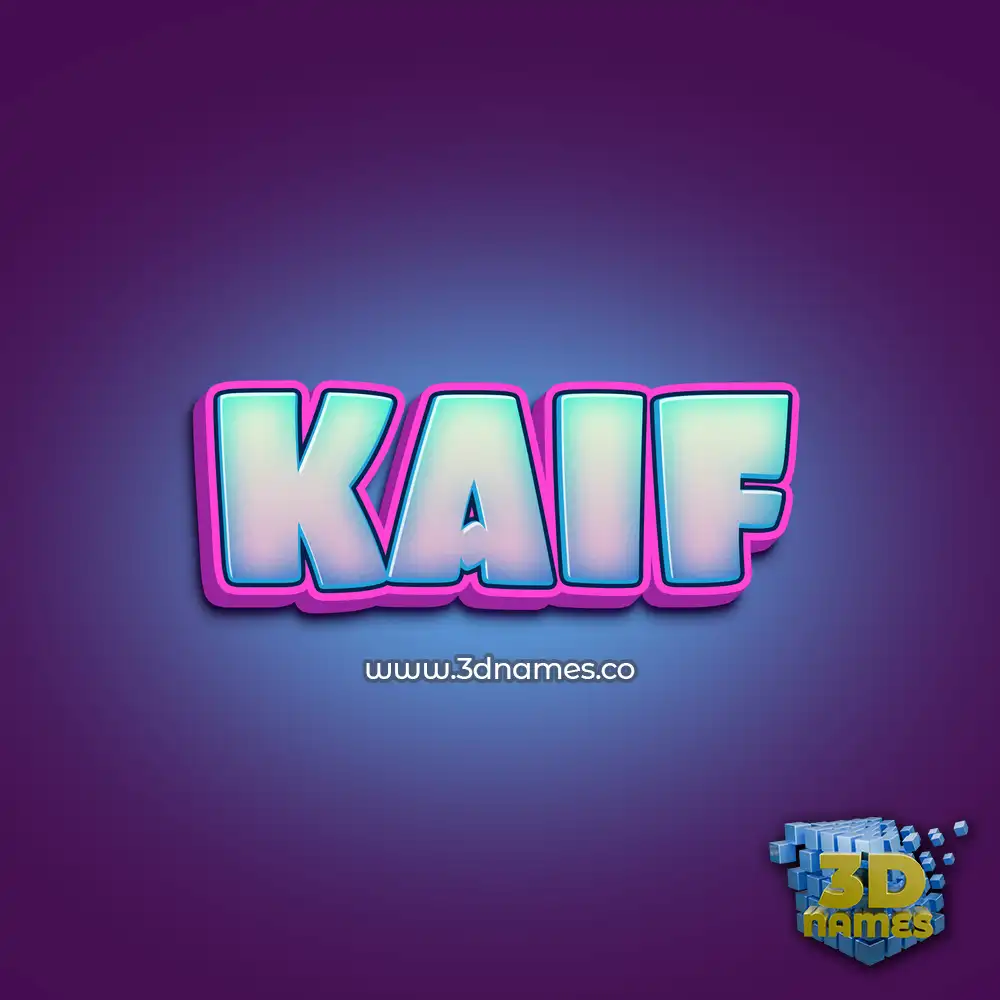 kaif in Phat Purple style - 3D name wallpaper