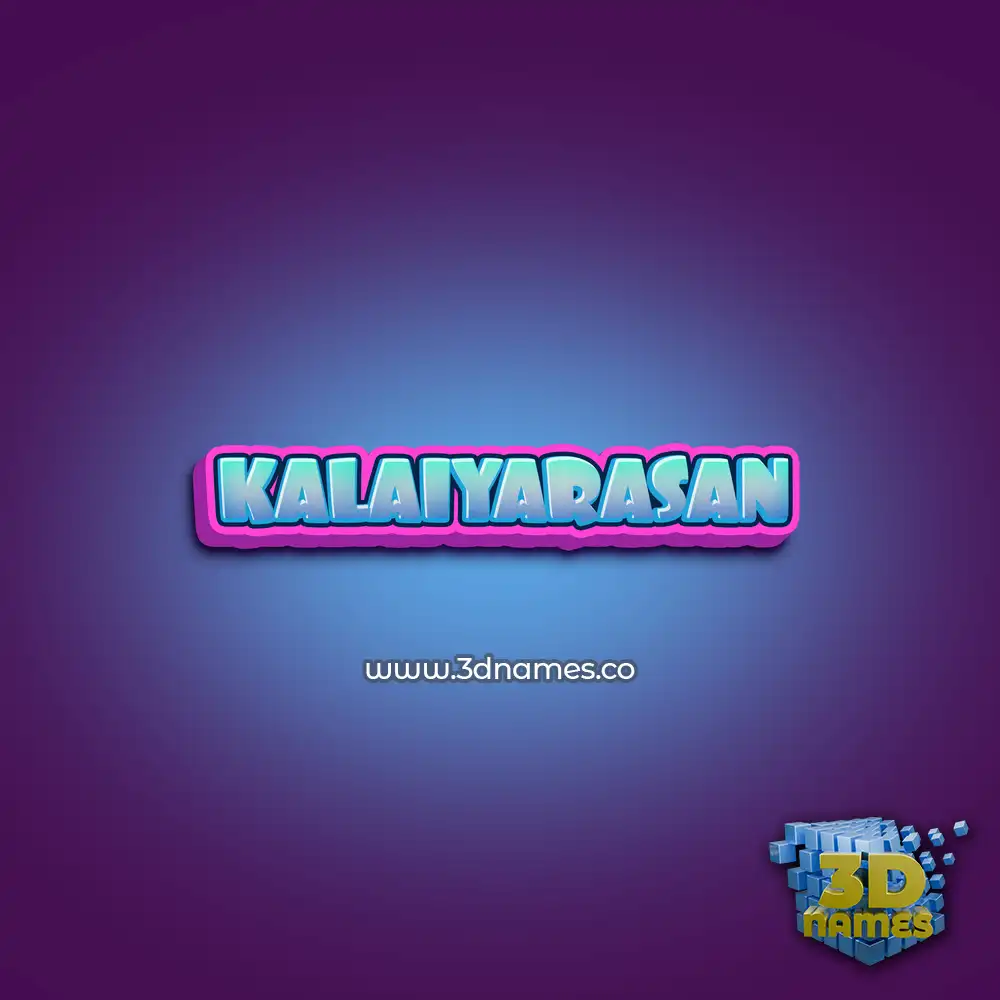 kalaiyarasan in Phat Purple style - 3D name wallpaper