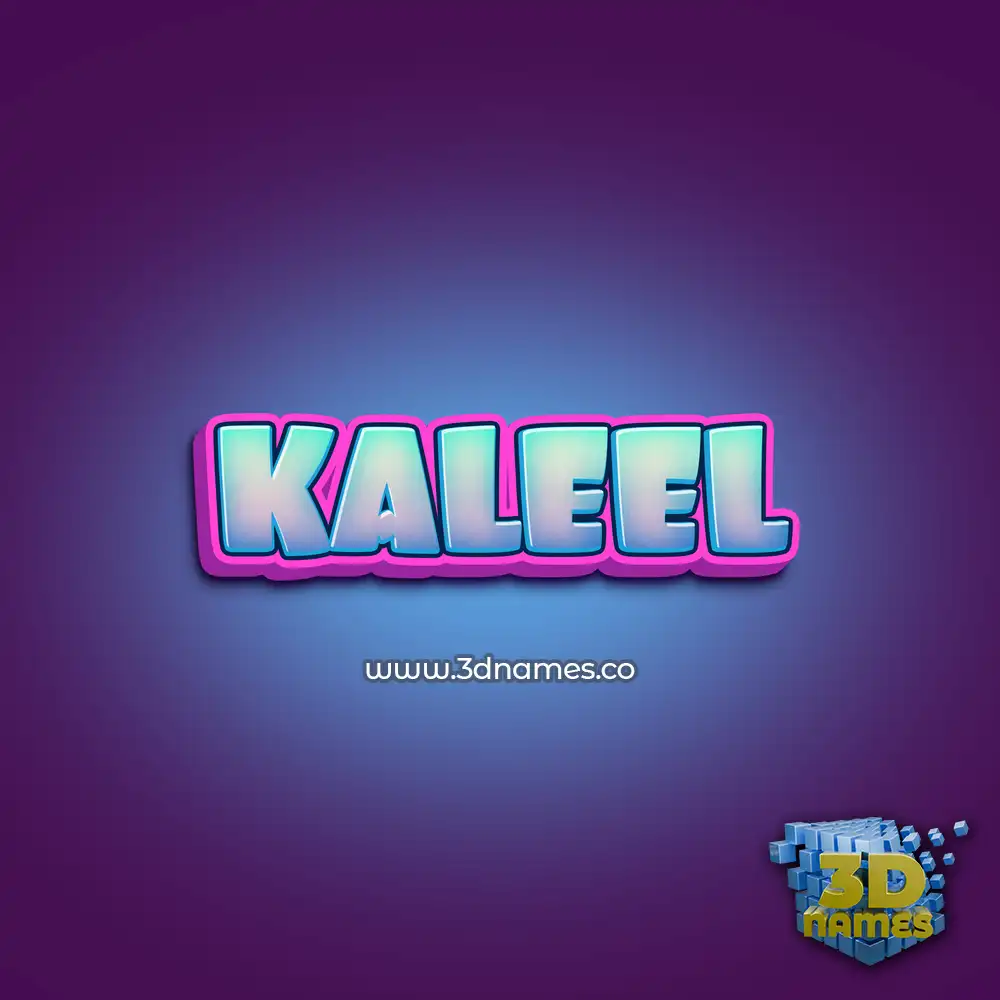kaleel in Phat Purple style - 3D name wallpaper