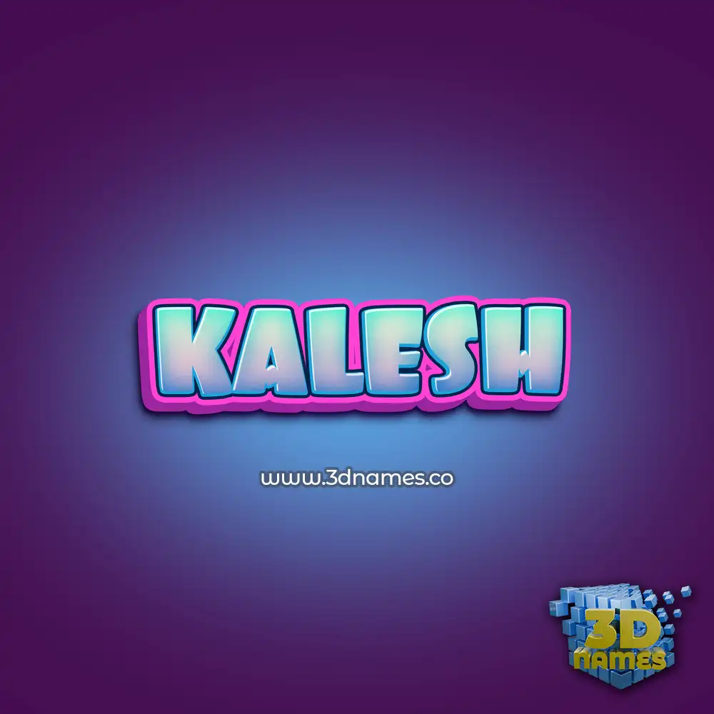 kalesh in Phat Purple style - 3D name wallpaper