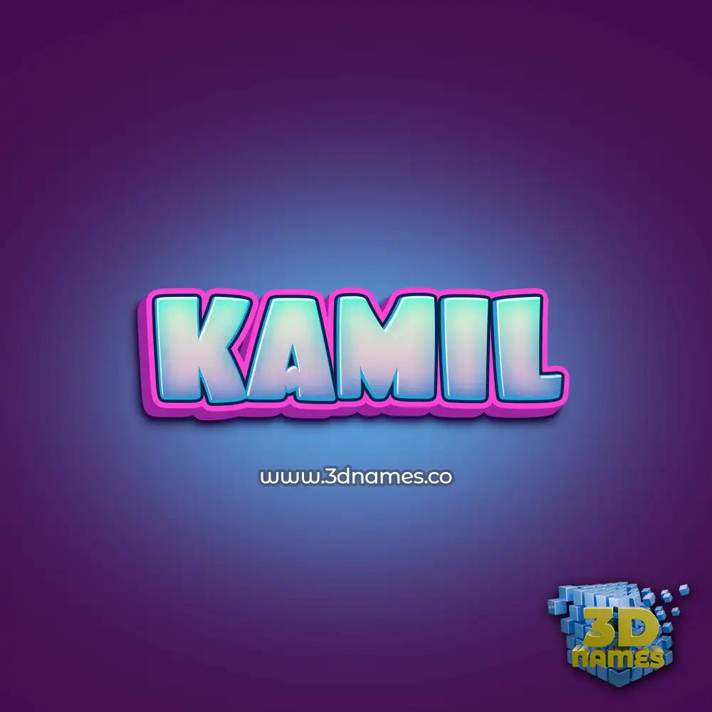 kamil in Phat Purple style - 3D name wallpaper
