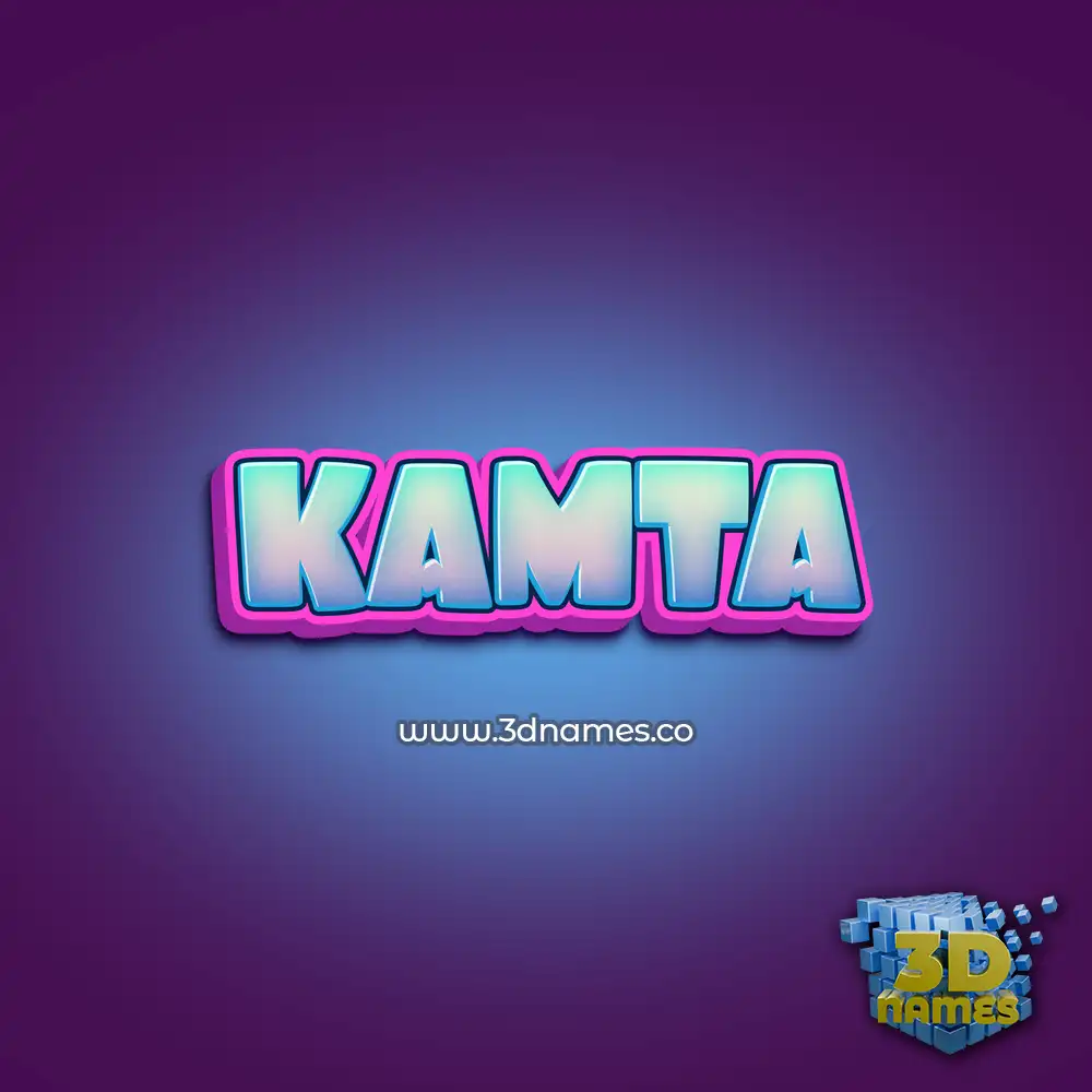 kamta in Phat Purple style - 3D name wallpaper