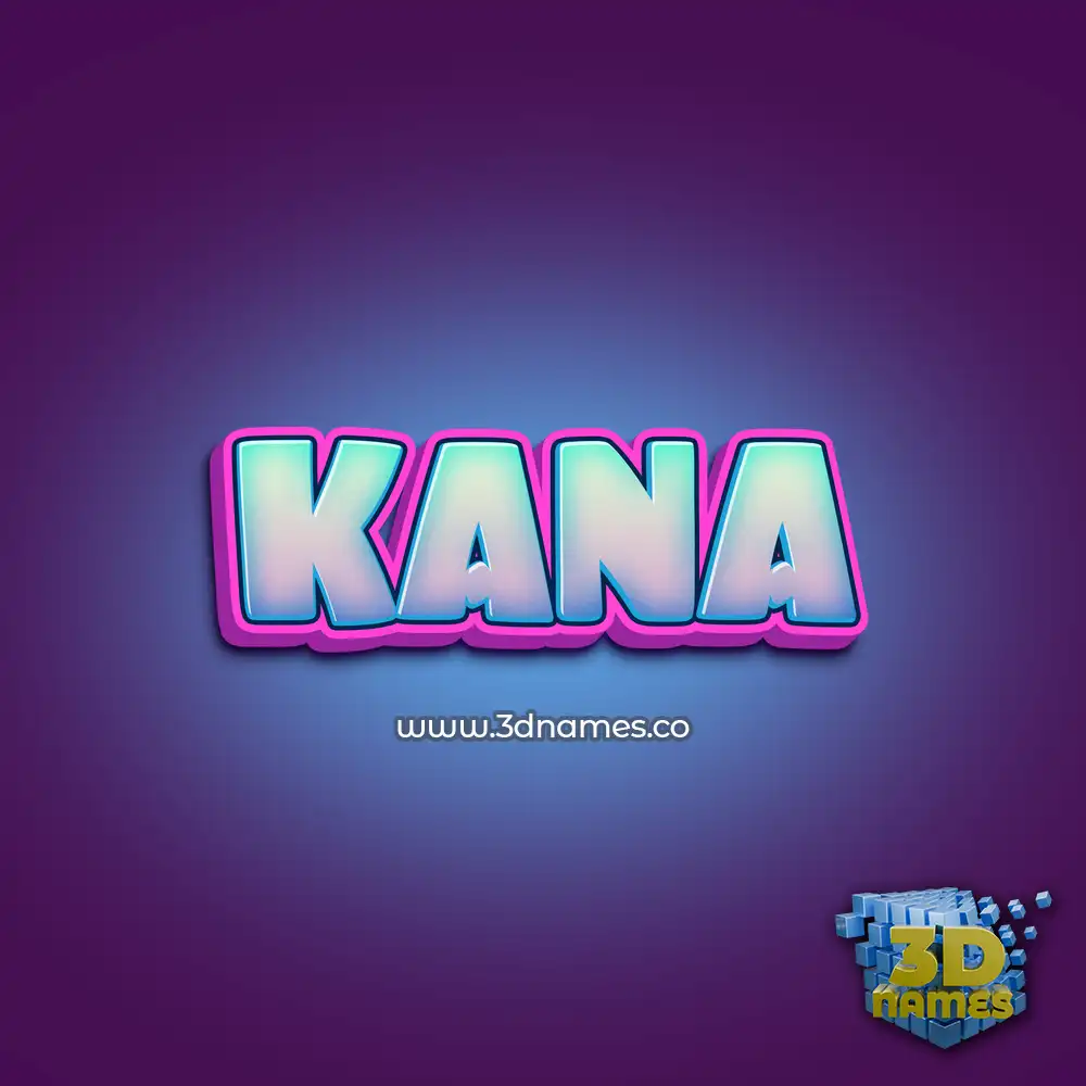 kana in Phat Purple style - 3D name wallpaper