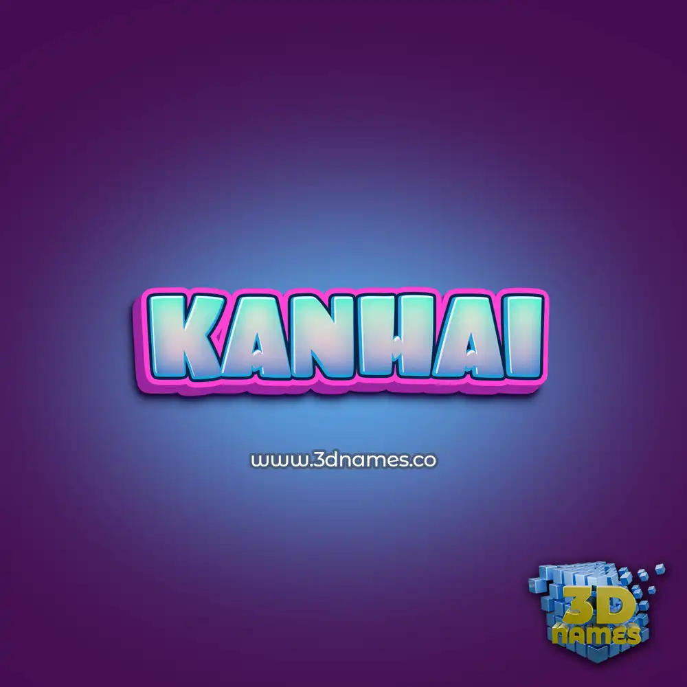 kanhai in Phat Purple style - 3D name wallpaper