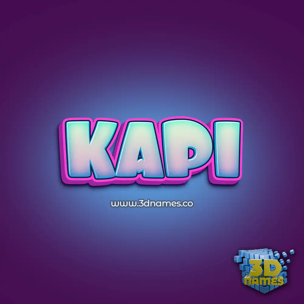kapi in Phat Purple style - 3D name wallpaper