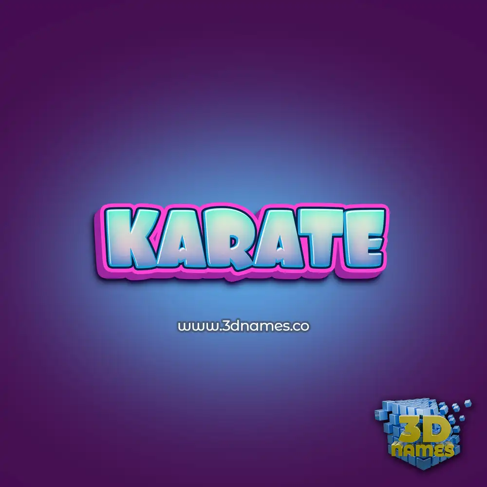 karate in Phat Purple style - 3D name wallpaper