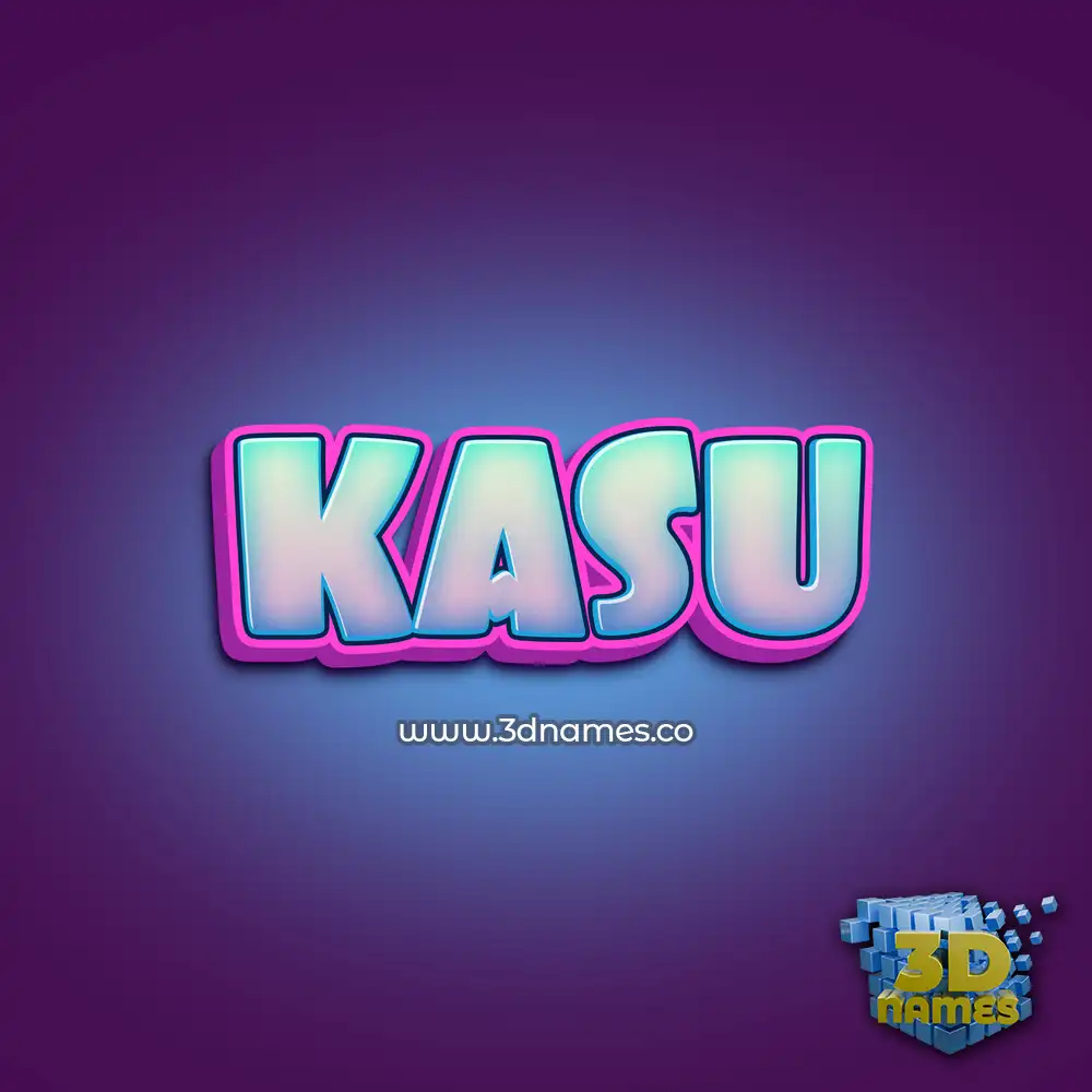 kasu in Phat Purple style - 3D name wallpaper