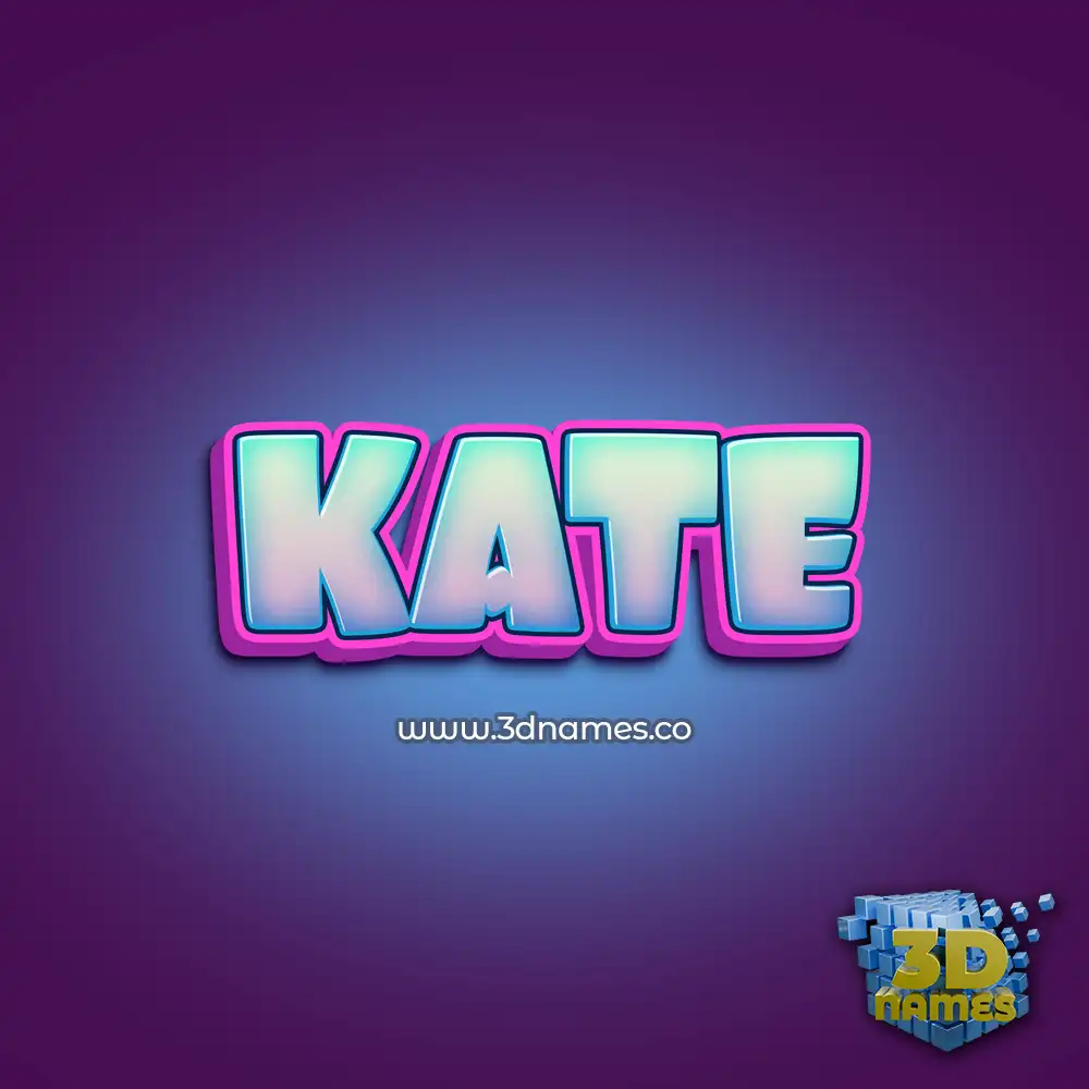 kate in Phat Purple style - 3D name wallpaper
