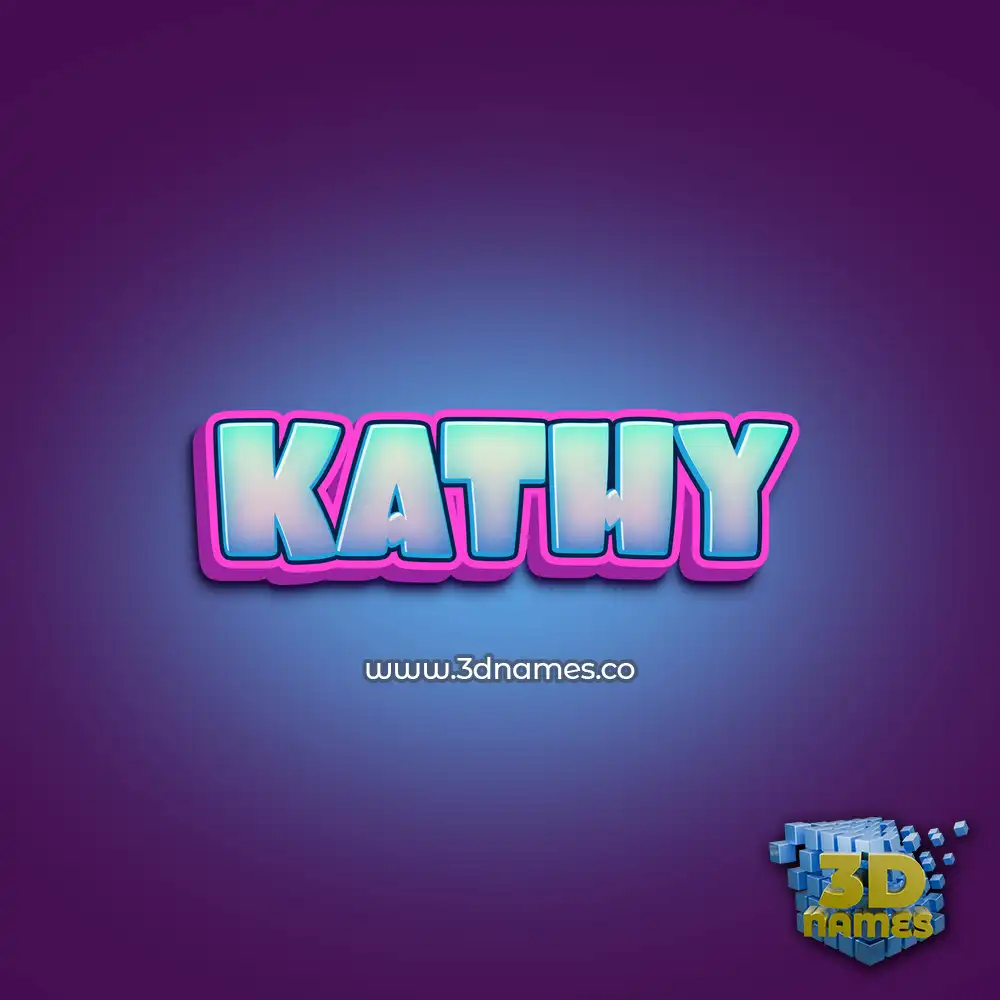 kathy in Phat Purple style - 3D name wallpaper