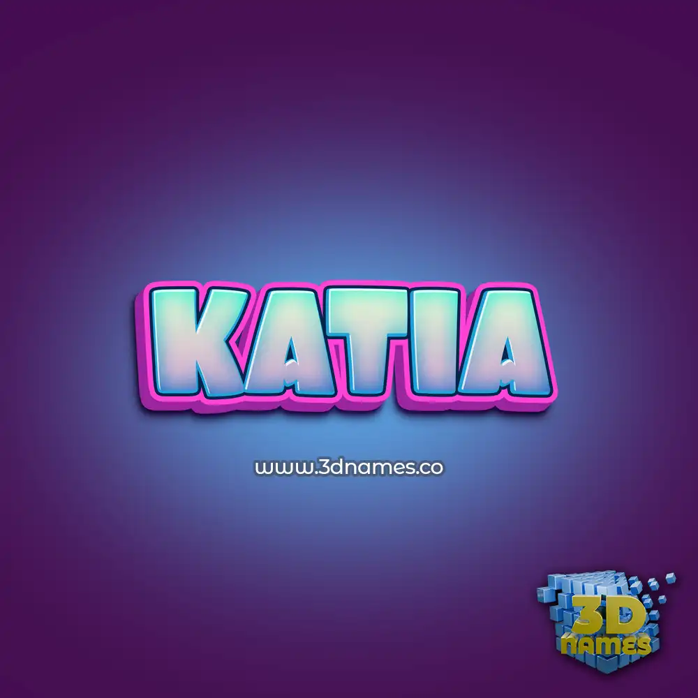 katia in Phat Purple style - 3D name wallpaper