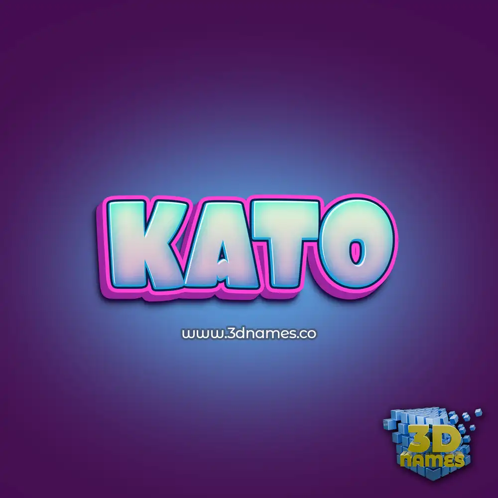 kato in Phat Purple style - 3D name wallpaper