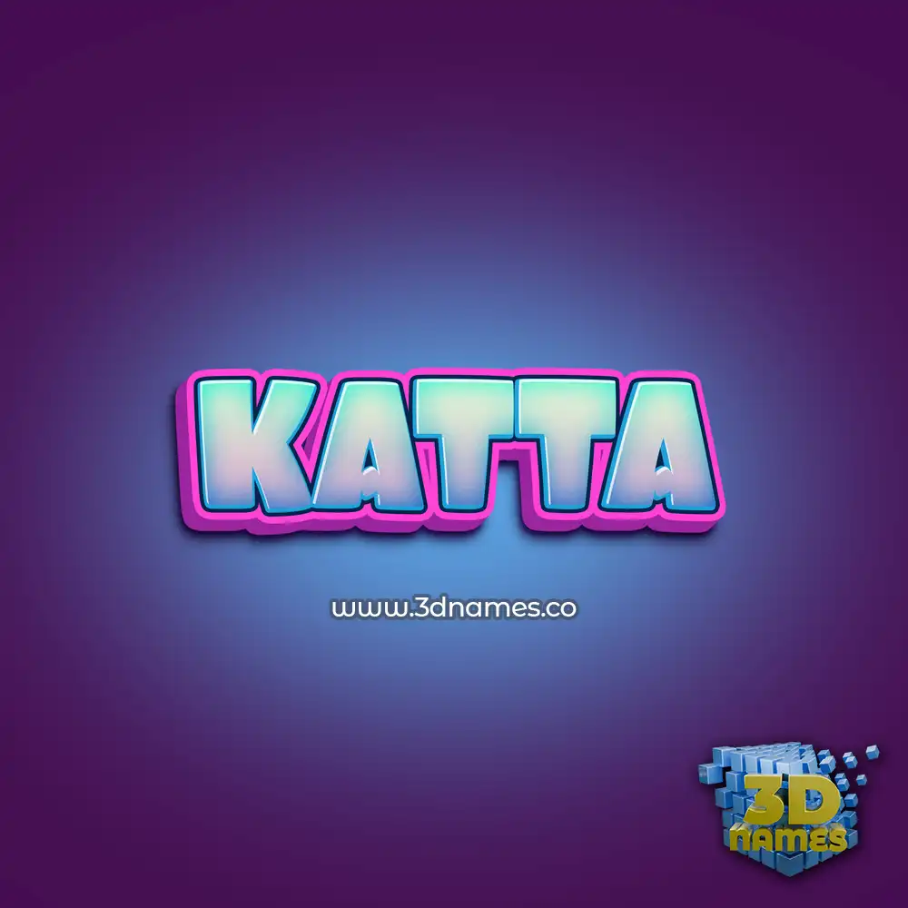 katta in Phat Purple style - 3D name wallpaper