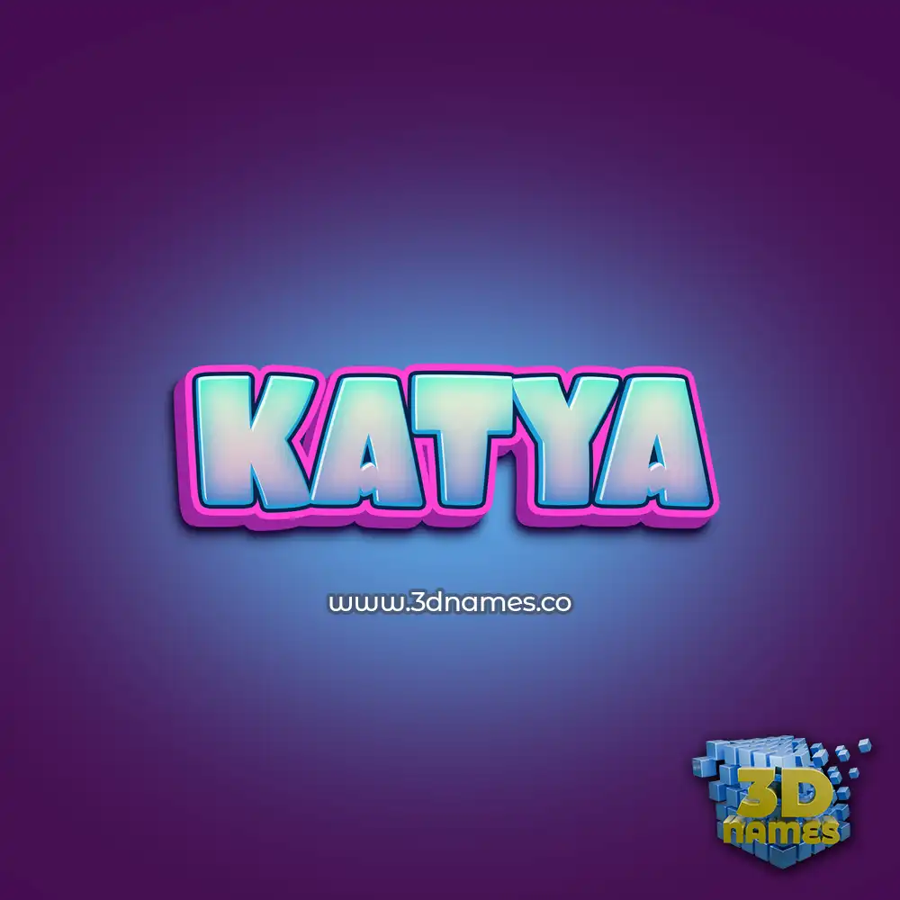 katya in Phat Purple style - 3D name wallpaper