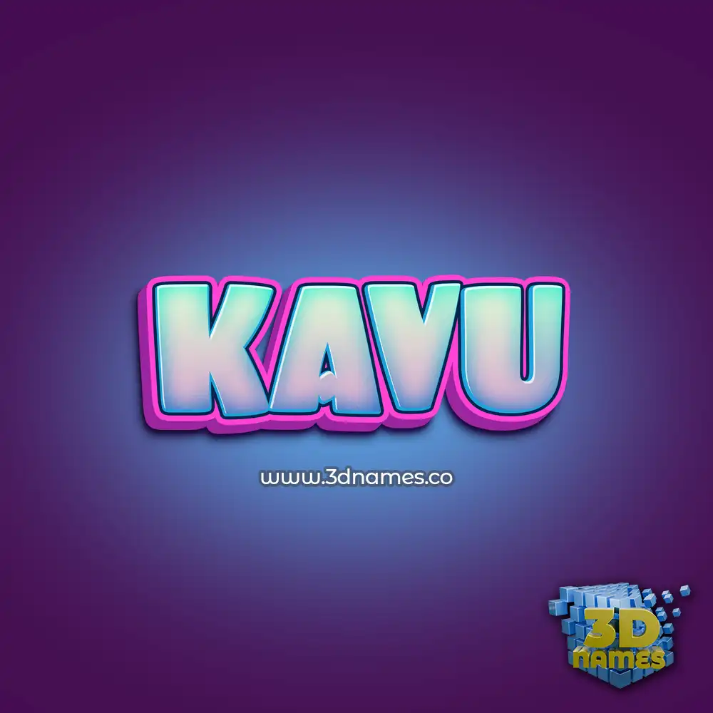 kavu in Phat Purple style - 3D name wallpaper