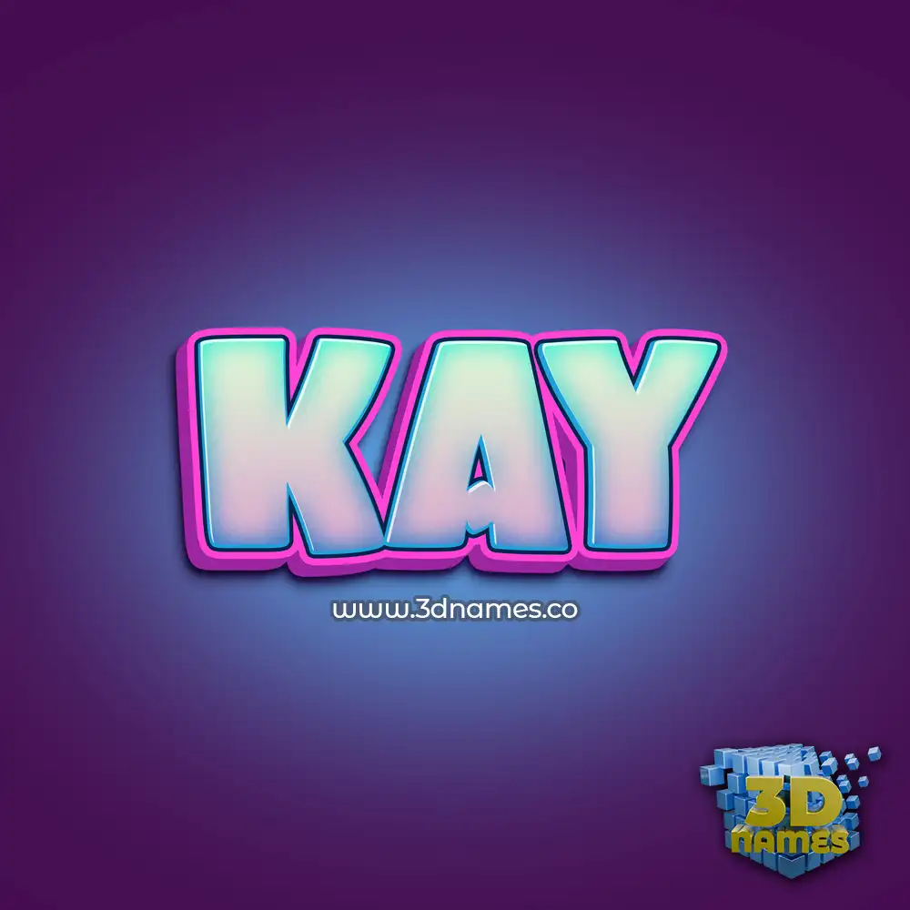 kay in Phat Purple style - 3D name wallpaper