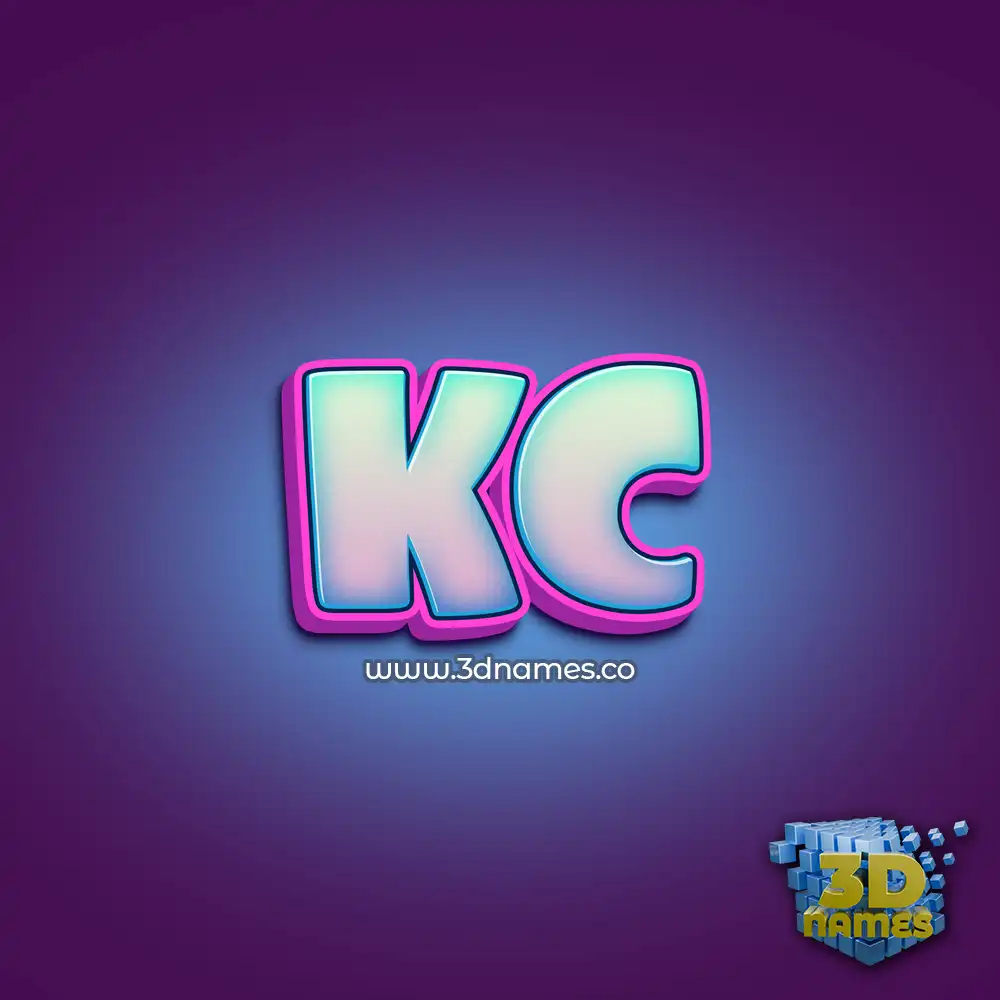 kc in Phat Purple style - 3D name wallpaper