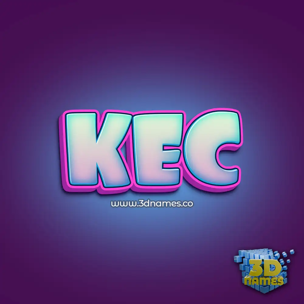 kec in Phat Purple style - 3D name wallpaper
