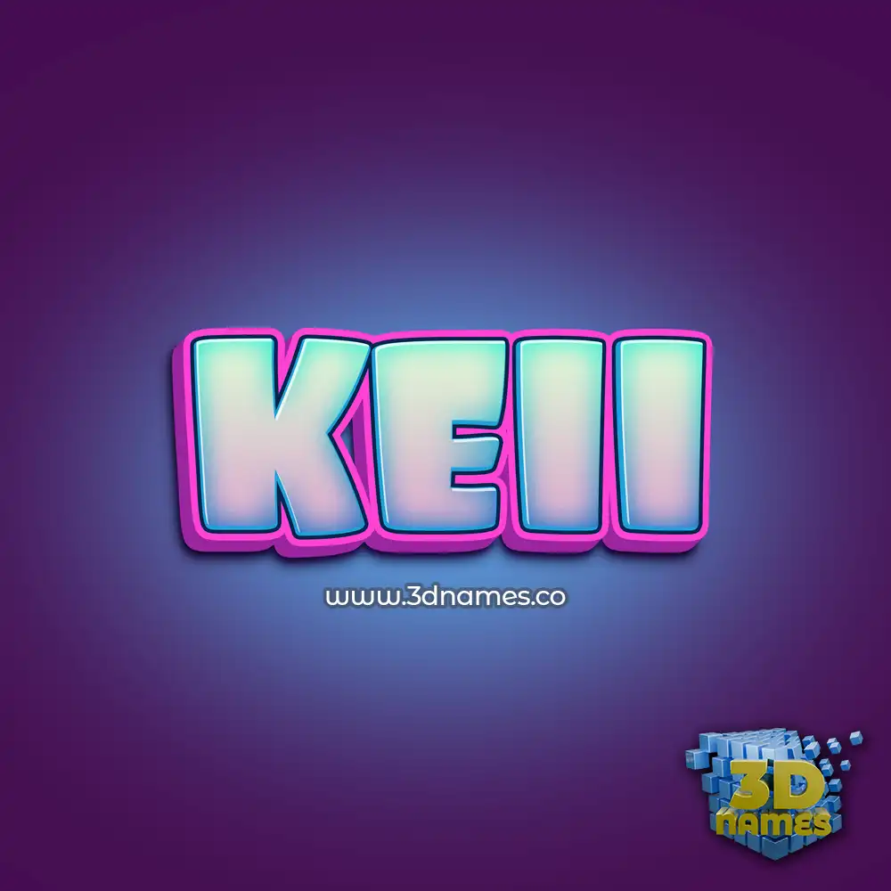 keii in Phat Purple style - 3D name wallpaper