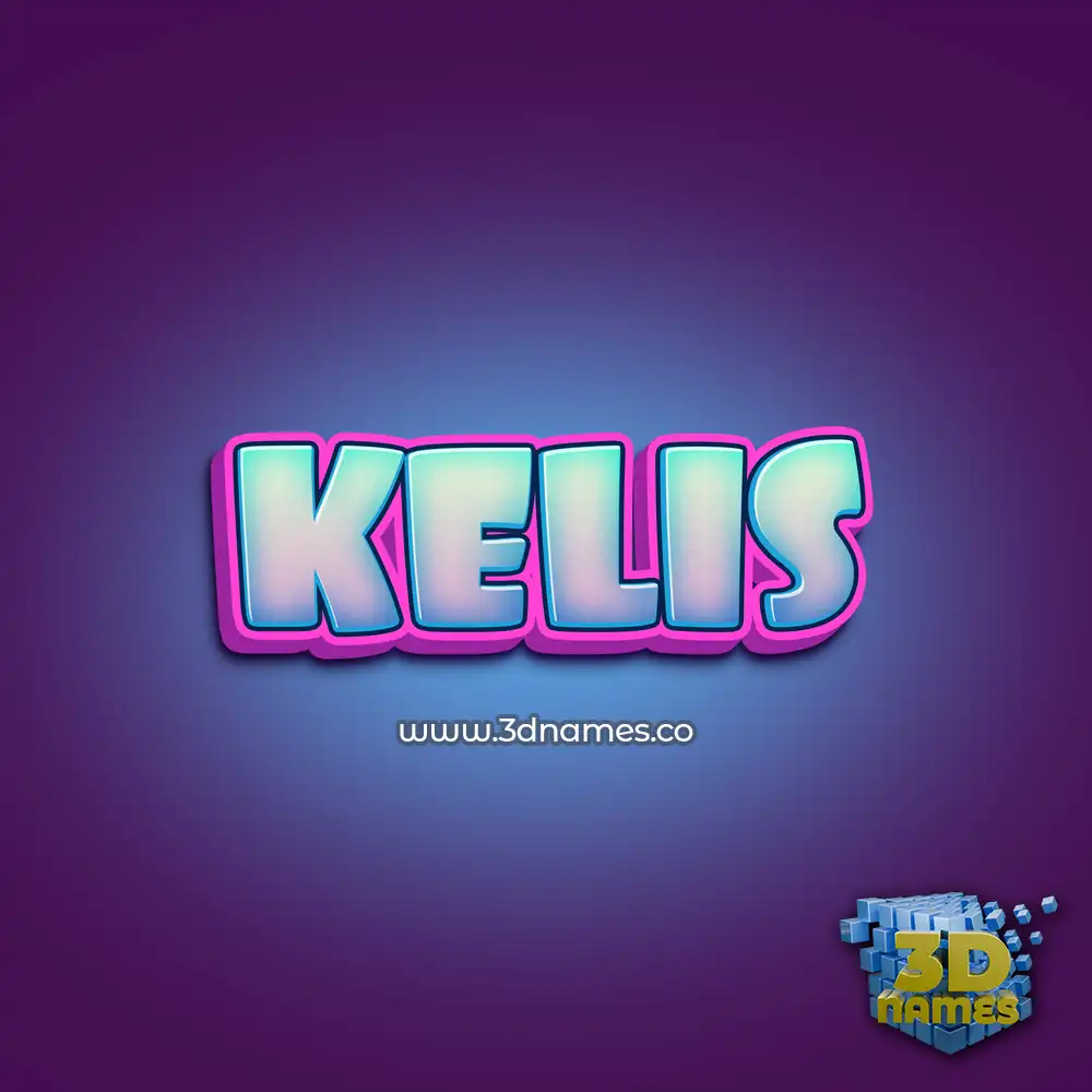 kelis in Phat Purple style - 3D name wallpaper