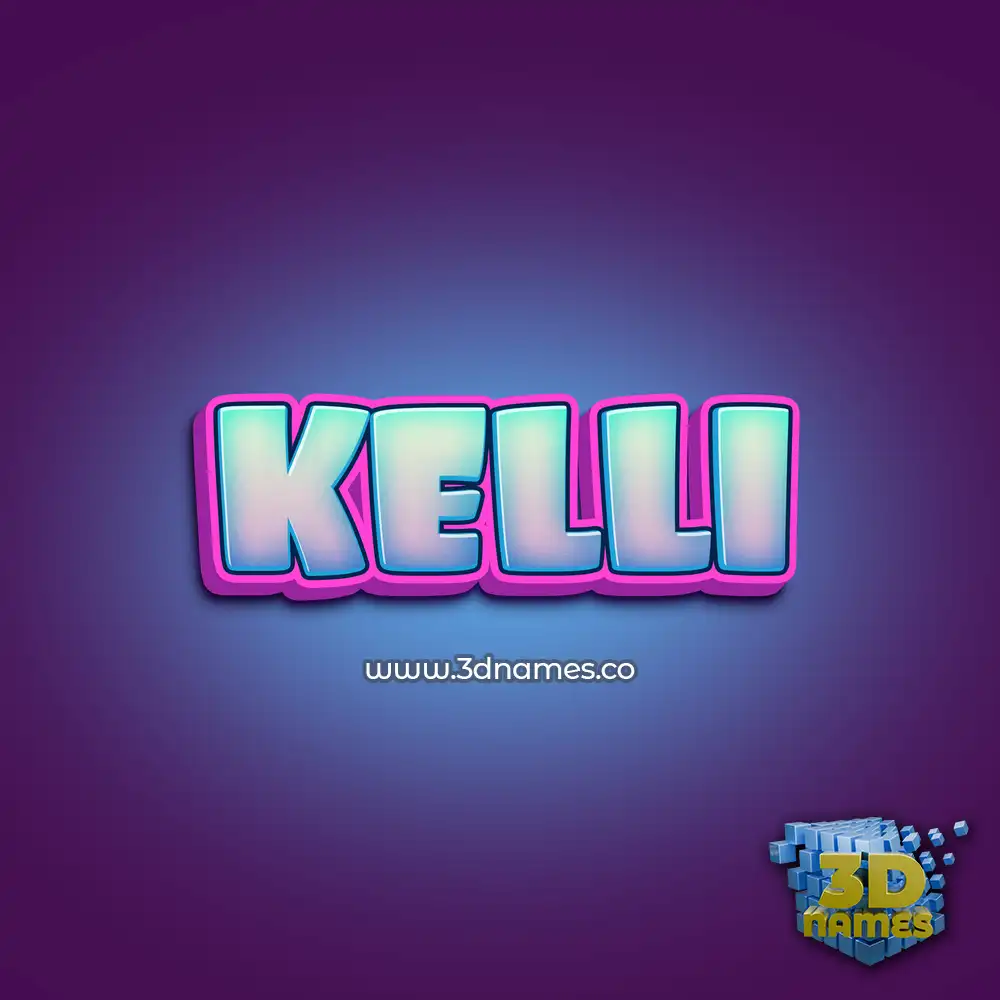 kelli in Phat Purple style - 3D name wallpaper