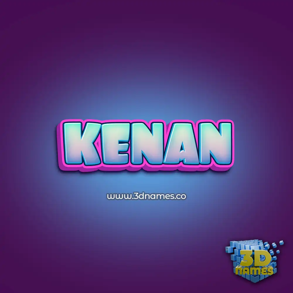 kenan in Phat Purple style - 3D name wallpaper