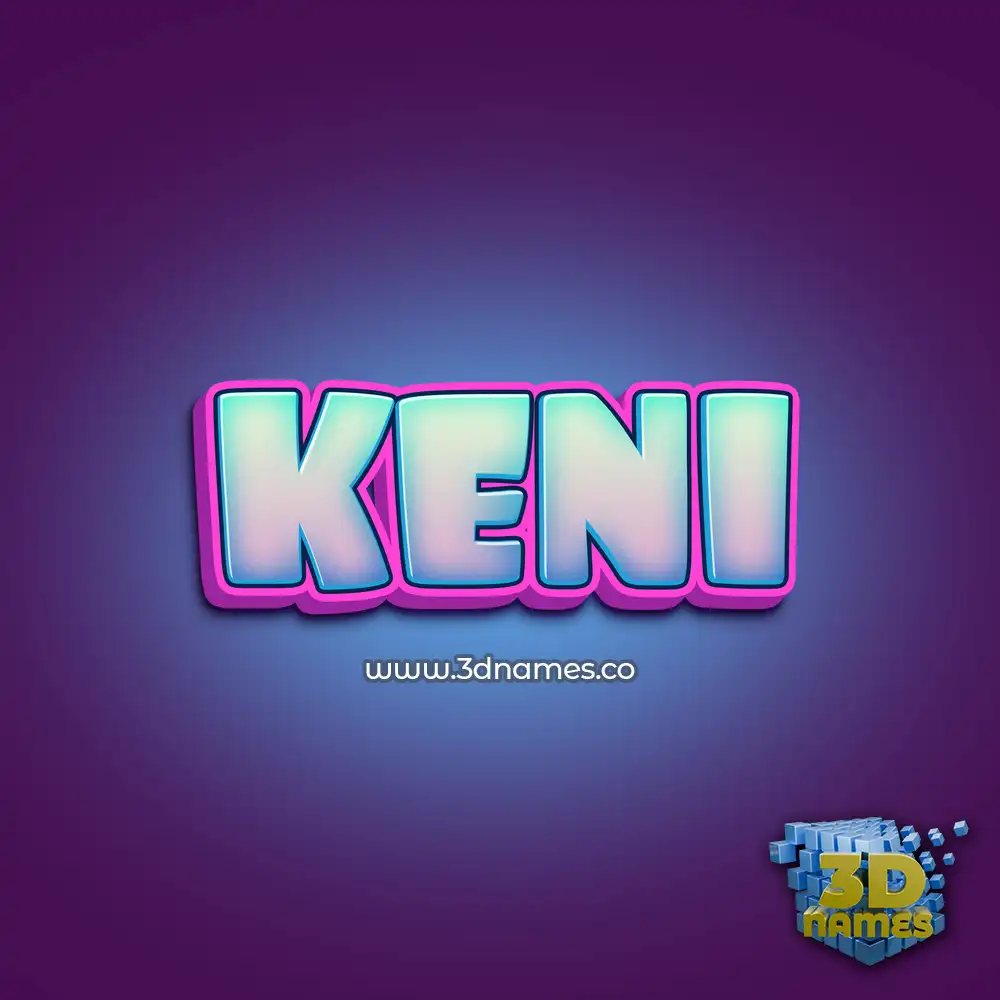 keni in Phat Purple style - 3D name wallpaper